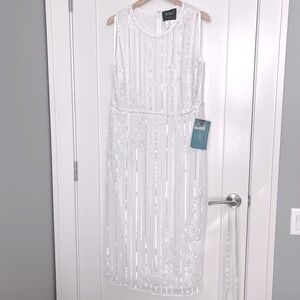Mac Duggal Embellished White Dress